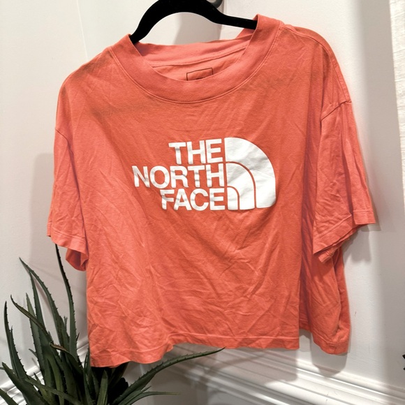 The North Face Women Half Dome Cropped T-Shirt Brilliant Coral Size Xl - Picture 5 of 8